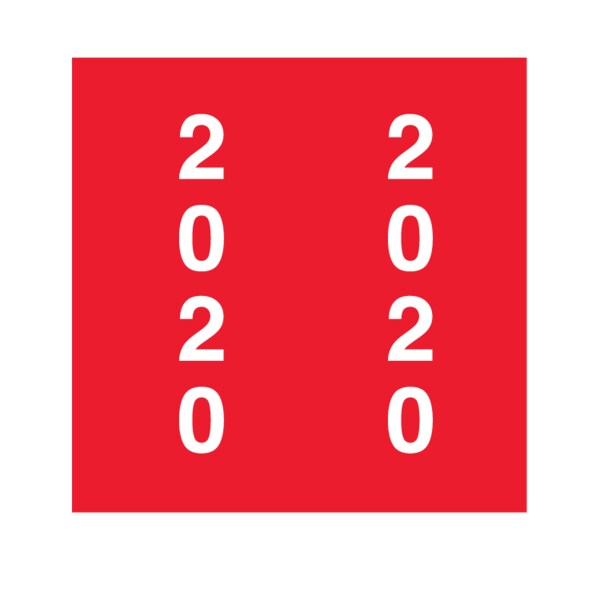 2020 Barkley Year Bands 1-7/8" x 1-7/8" Red Reverse